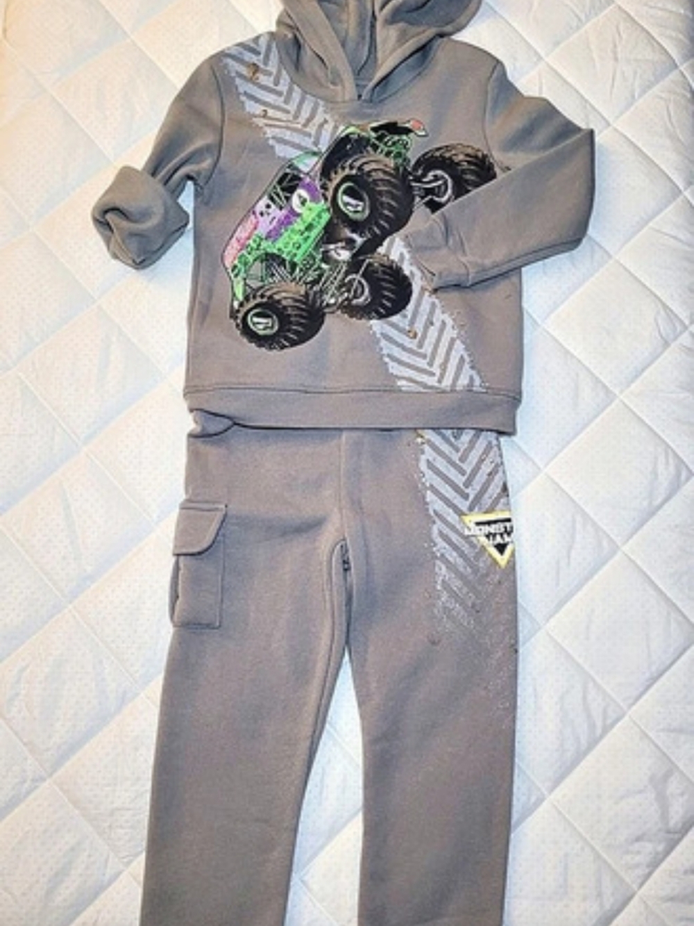 5T Monster Jam Boys Fleece 2-Piece Hoodie and Pants.